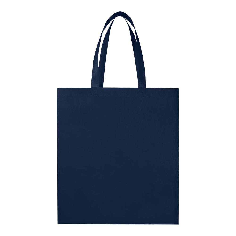 Navy - Back - Floso EcoSeal Non-Woven Gusseted 12L Tote Bag