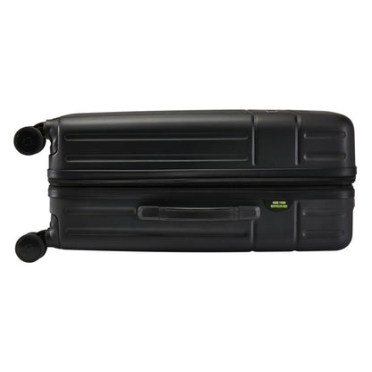 Solid Black - Side - Floso Rover 24 Recycled Extendable 70L Trolley Bag