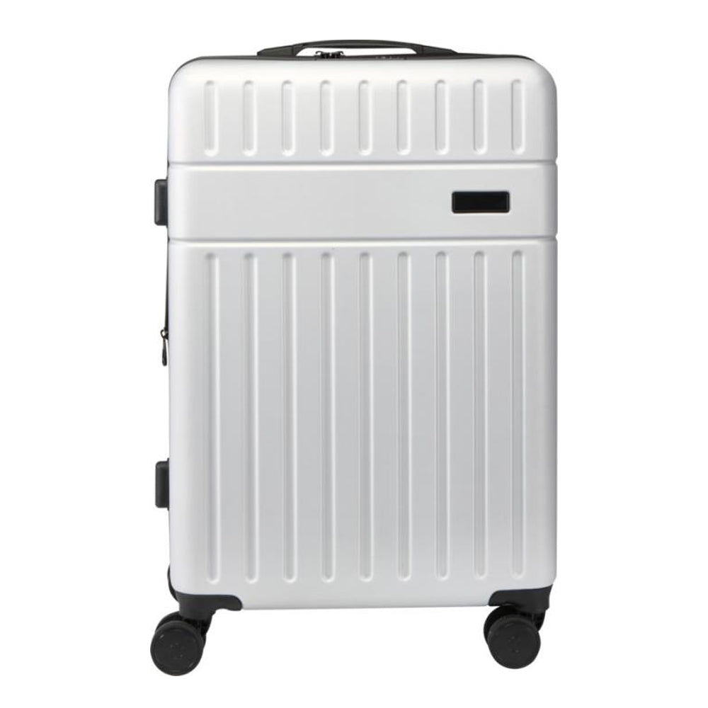 Silver - Back - Floso Rover 24 Recycled Extendable 70L Trolley Bag