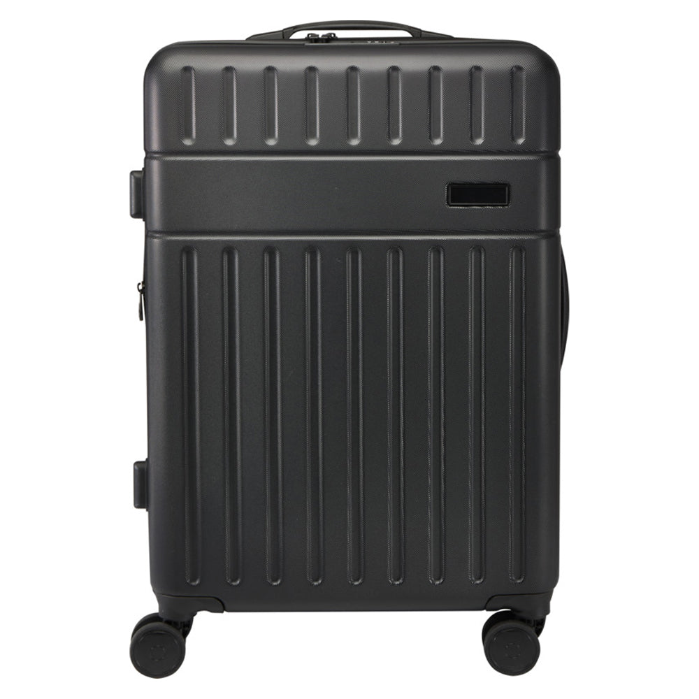 Solid Black - Front - Floso Rover 24 Recycled Extendable 70L Trolley Bag
