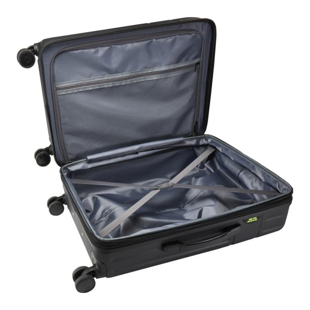 Solid Black - Pack Shot - Floso Rover 24 Recycled Extendable 70L Trolley Bag