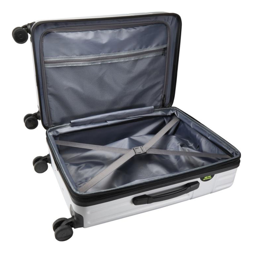 Silver - Pack Shot - Floso Rover 24 Recycled Extendable 70L Trolley Bag