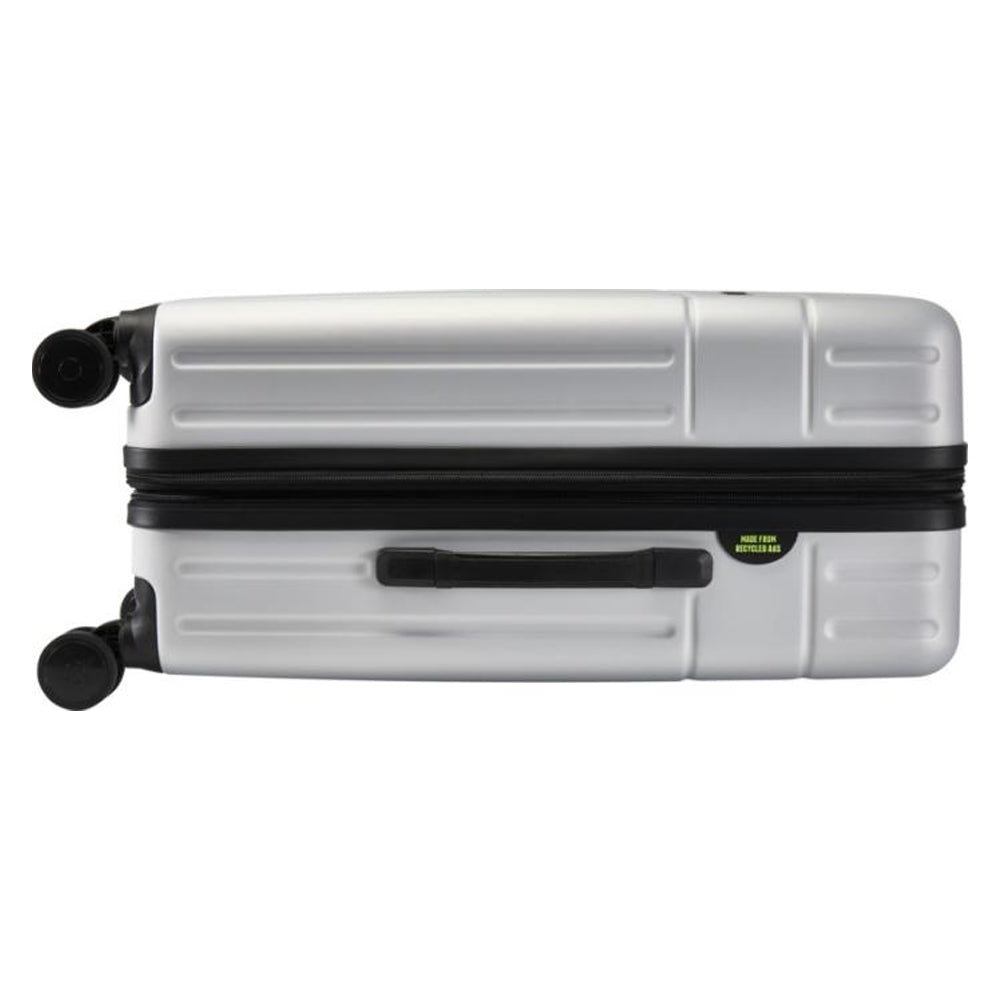 Silver - Side - Floso Rover 24 Recycled Extendable 70L Trolley Bag
