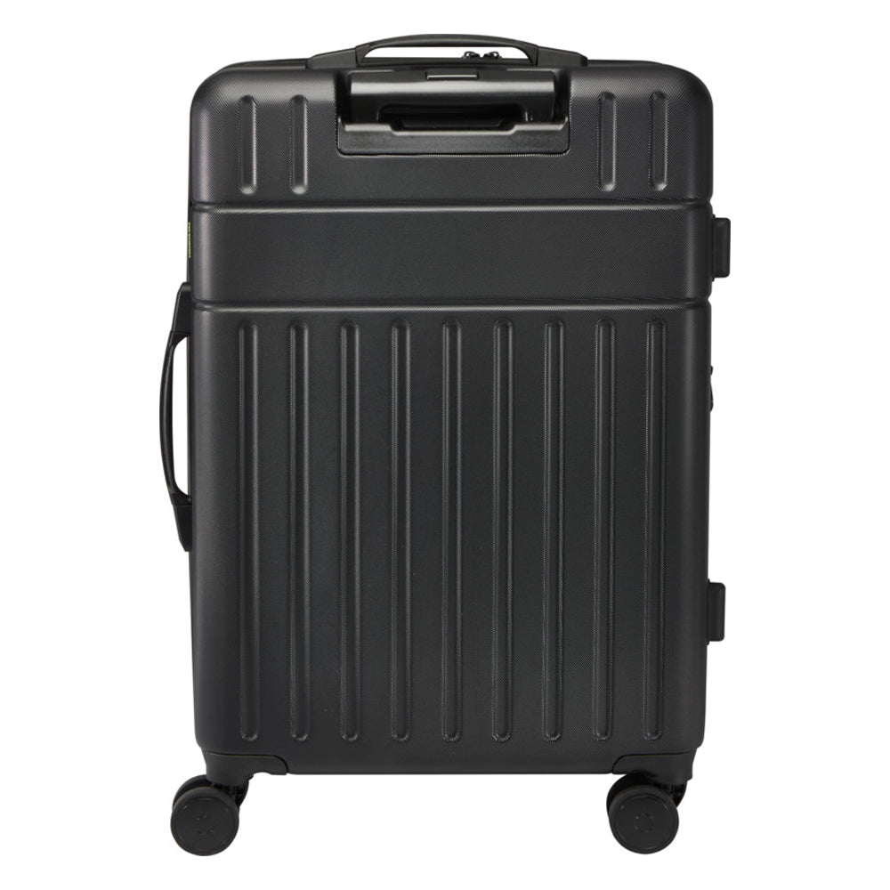Solid Black - Back - Floso Rover 24 Recycled Extendable 70L Trolley Bag