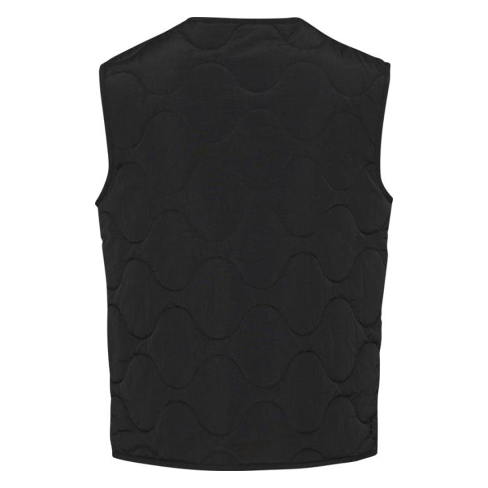 Solid Black - Back - Elevate NXT Unisex Adult Quartz Quilted Recycled Body Warmer
