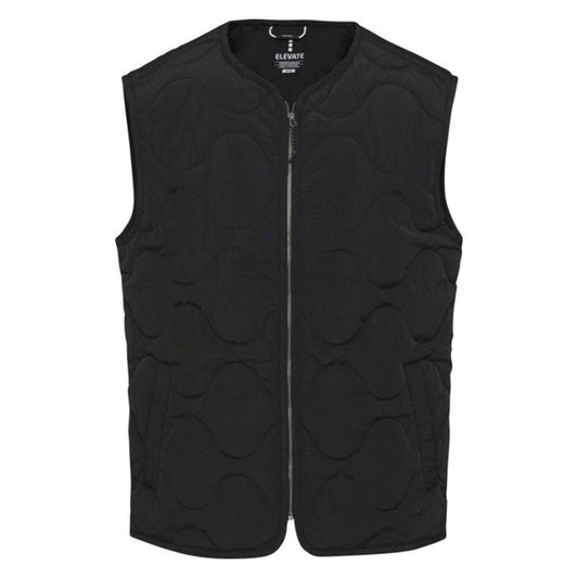 Solid Black - Front - Elevate NXT Unisex Adult Quartz Quilted Recycled Body Warmer
