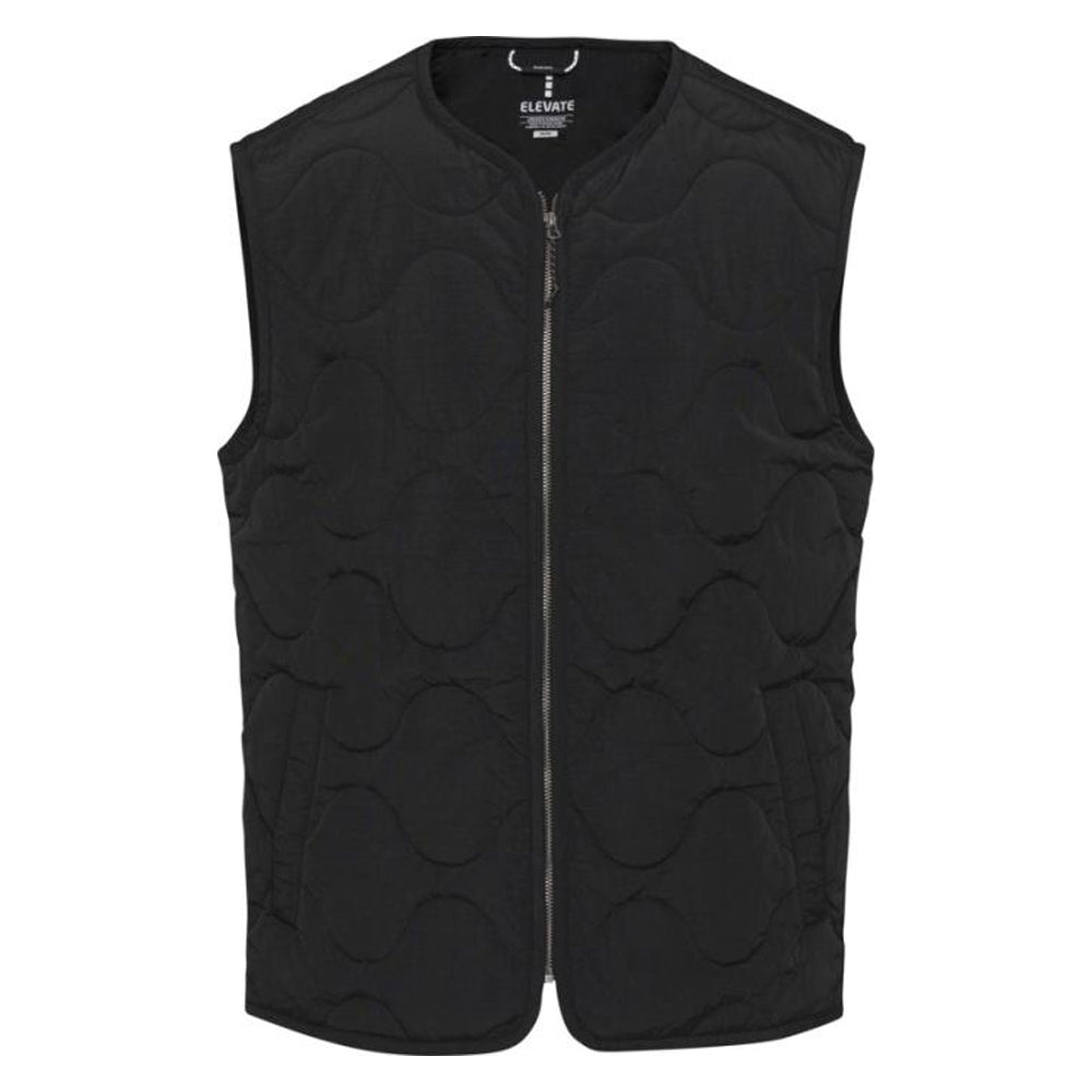 Solid Black - Front - Elevate NXT Unisex Adult Quartz Quilted Recycled Body Warmer