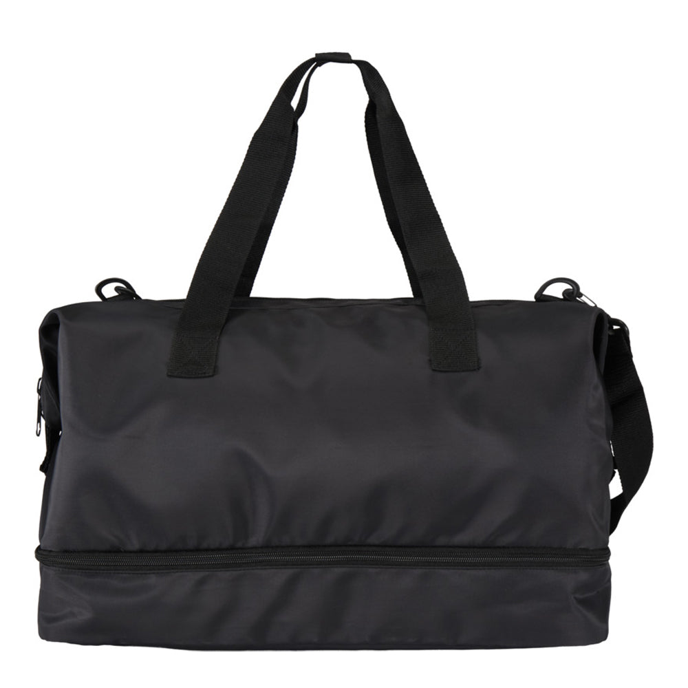 Solid Black - Back - Floso Trip Aware 42L Duffle Bag
