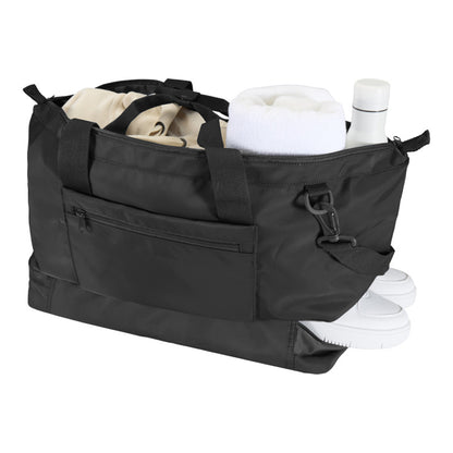 Solid Black - Pack Shot - Floso Trip Aware 42L Duffle Bag