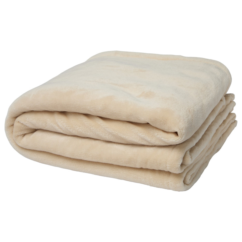 Oatmeal - Front - Floso Ashen Sherpa Recycled Blanket