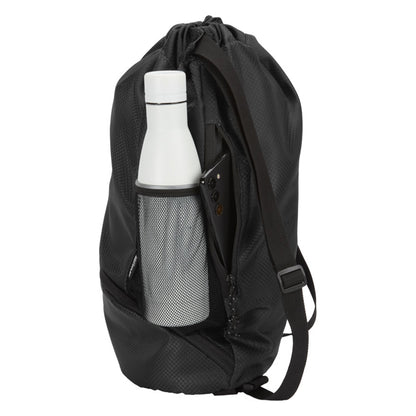 Solid Black - Side - Floso Nomad 18L Drawstring Bag