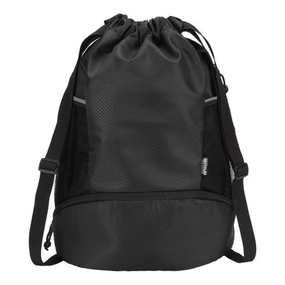Solid Black - Lifestyle - Floso Nomad 18L Drawstring Bag