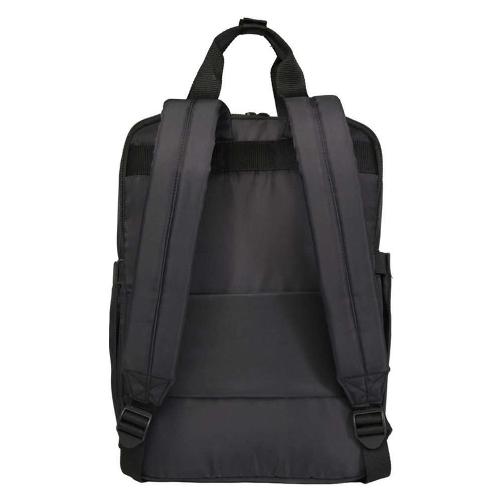 Solid Black - Back - Floso Trip Aware 9L Laptop Backpack