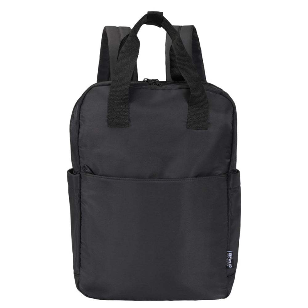 Solid Black - Side - Floso Trip Aware 9L Laptop Backpack