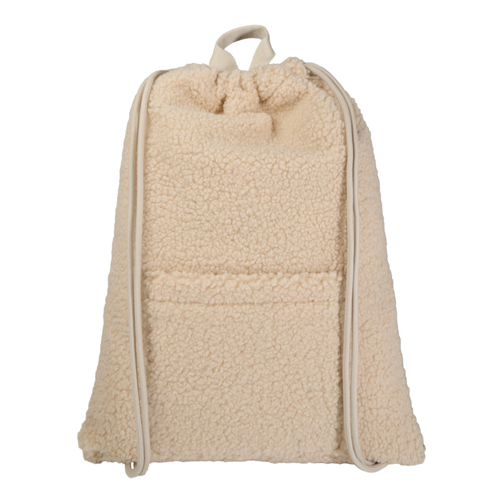 Natural - Side - Floso Bear Sherpa 9L Drawstring Bag