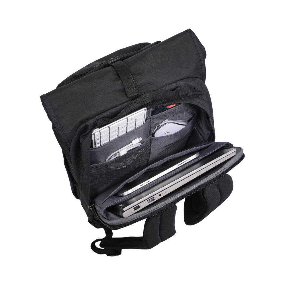 Solid Black - Pack Shot - Case Logic Roll Up Laptop Backpack