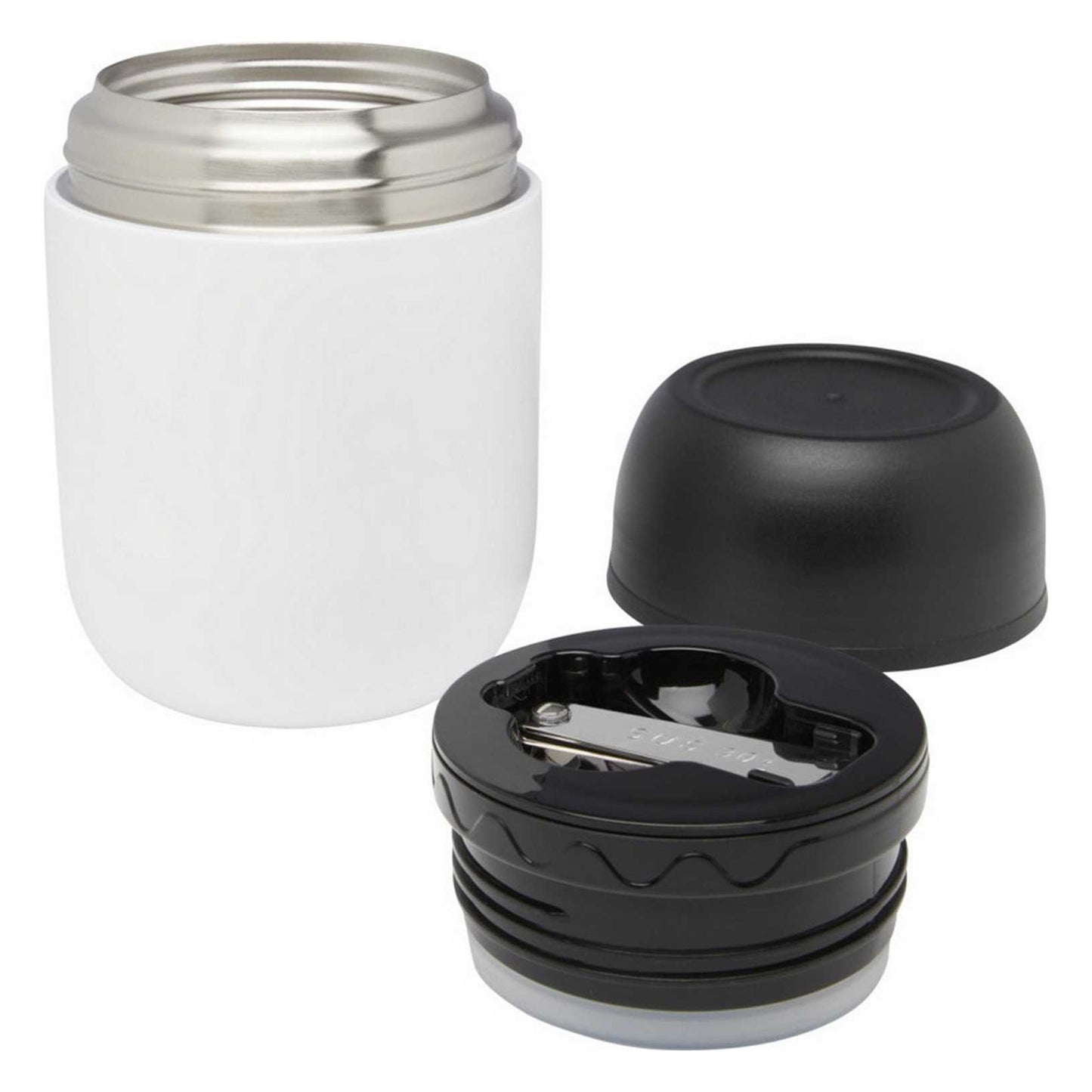 White - Back - Seasons Supo Recycled Stainless Steel 480ml Lunch Pot
