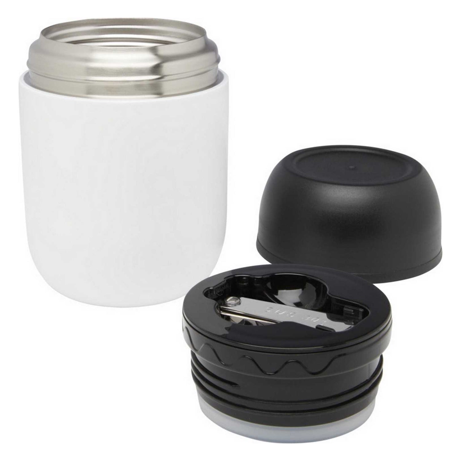 White - Back - Seasons Supo Recycled Stainless Steel 480ml Lunch Pot