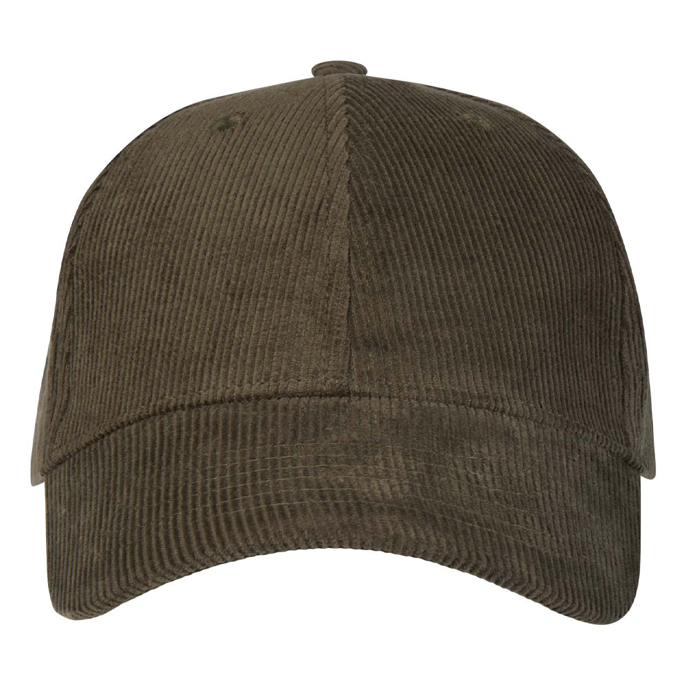 Forest Green - Front - Elevate NXT 6 Panel Corduroy Baseball Cap