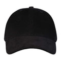 Solid Black - Front - Elevate NXT 6 Panel Corduroy Baseball Cap