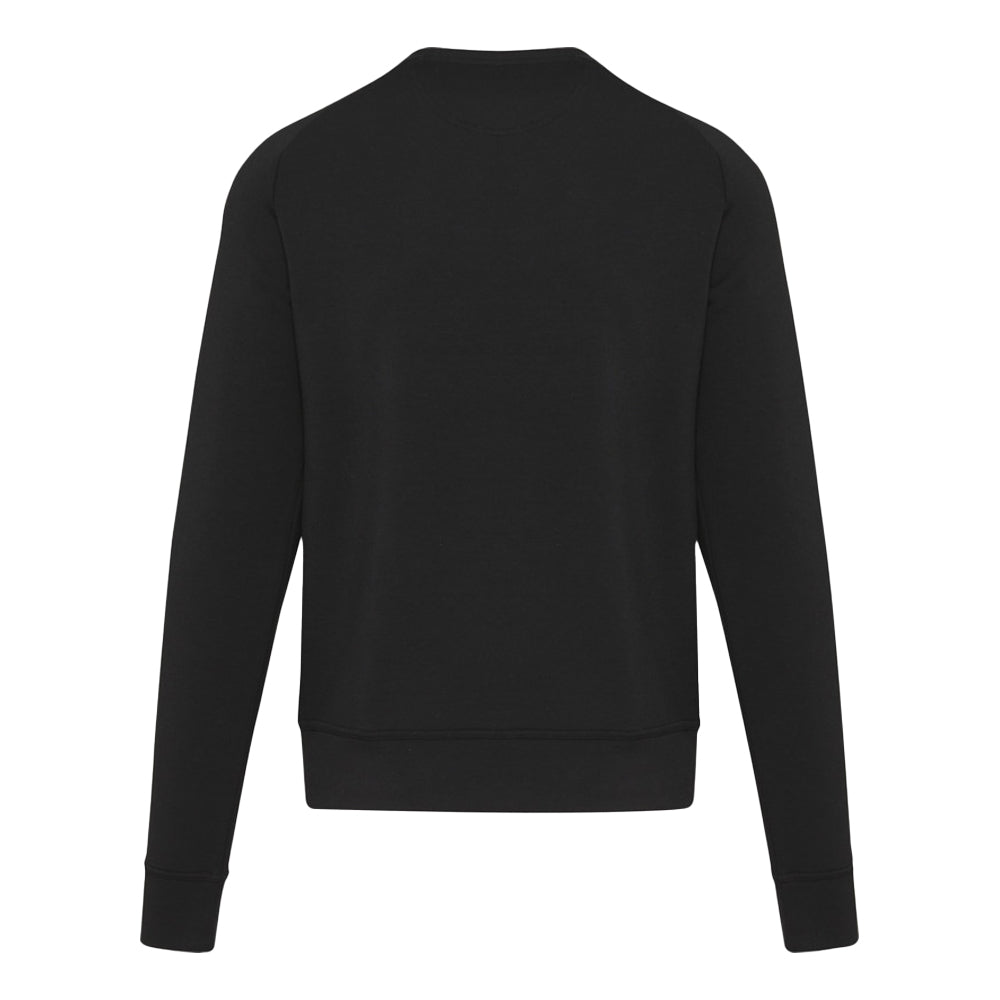 Solid Black - Back - Elevate Life Unisex Adult Interlock Crew Neck Sports Sweatshirt