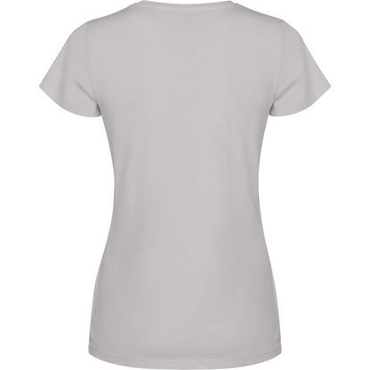 Grey - Back - Roly Womens-Ladies Fiyi Short-Sleeved T-Shirt