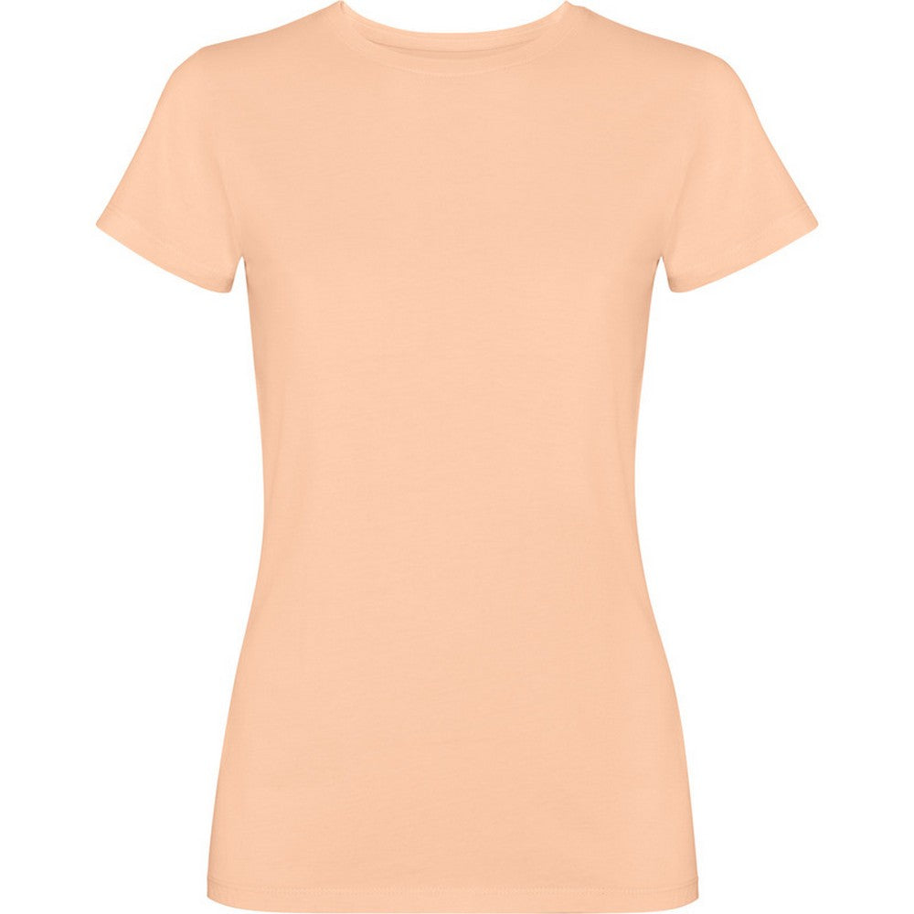 Light Orange - Front - Roly Womens-Ladies Fiyi Short-Sleeved T-Shirt