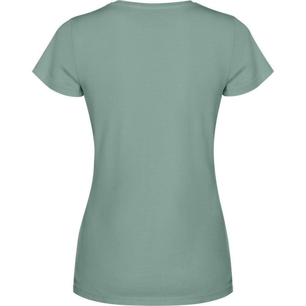 Dark Green - Back - Roly Womens-Ladies Fiyi Short-Sleeved T-Shirt