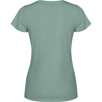 Dark Green - Back - Roly Womens-Ladies Fiyi Short-Sleeved T-Shirt