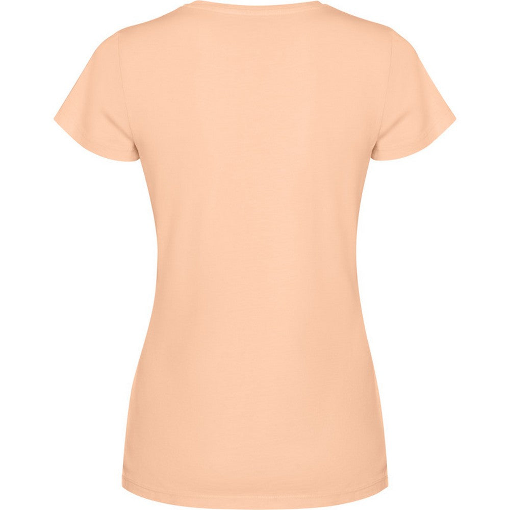 Light Orange - Back - Roly Womens-Ladies Fiyi Short-Sleeved T-Shirt