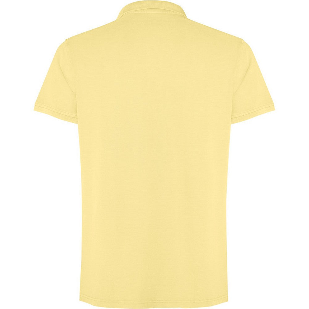 Yellow - Back - Roly Unisex Adult Cobain Short-Sleeved Polo Shirt