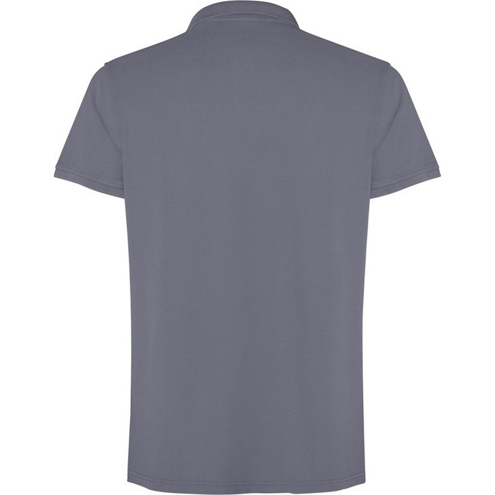 Dark Grey - Back - Roly Unisex Adult Cobain Short-Sleeved Polo Shirt