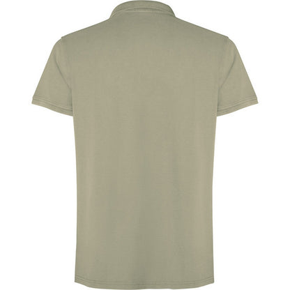Khaki - Back - Roly Unisex Adult Cobain Short-Sleeved Polo Shirt