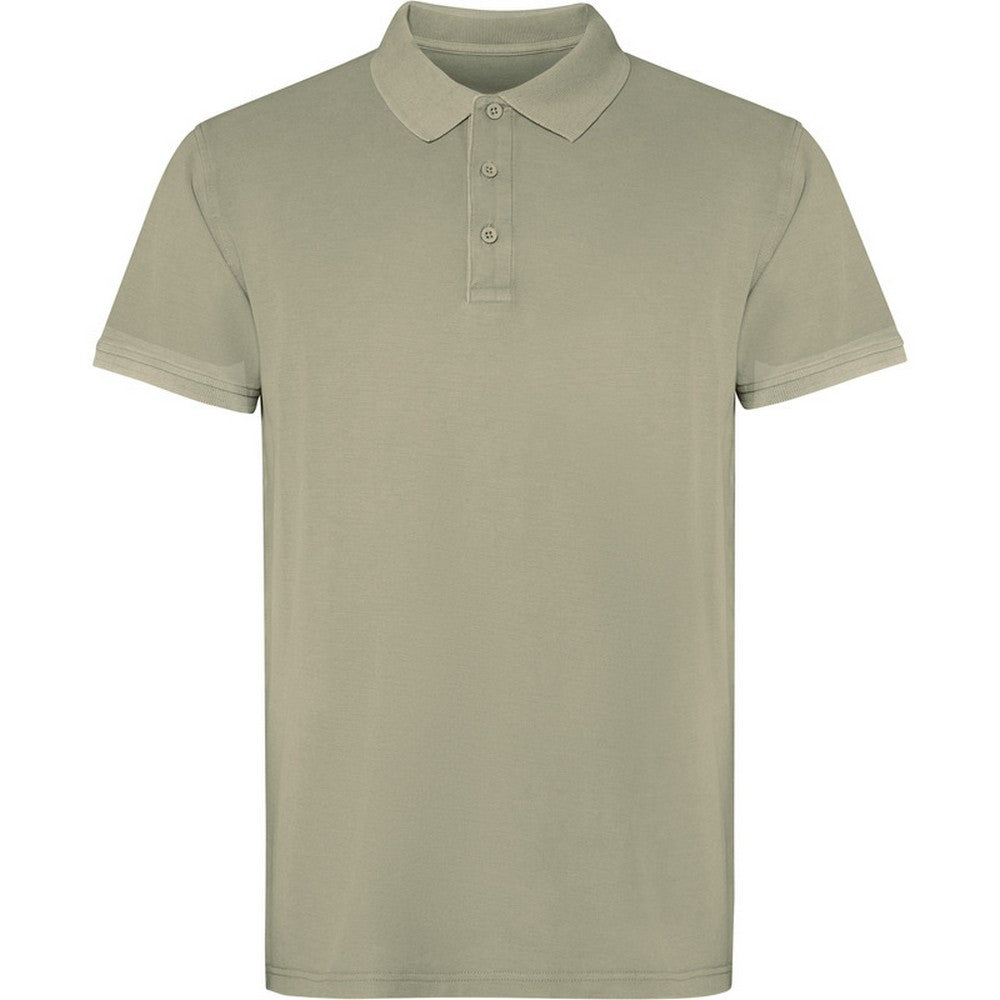 Khaki - Front - Roly Unisex Adult Cobain Short-Sleeved Polo Shirt