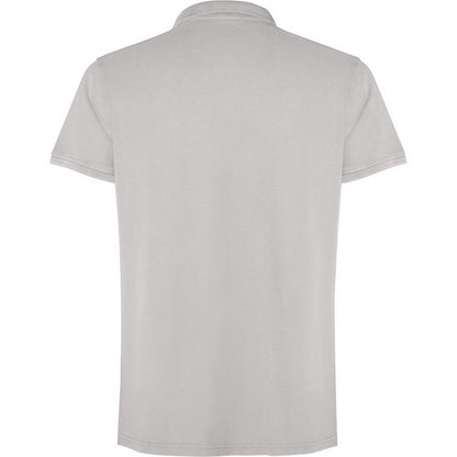 Grey - Back - Roly Unisex Adult Cobain Short-Sleeved Polo Shirt