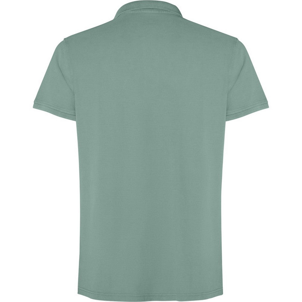 Dark Green - Back - Roly Unisex Adult Cobain Short-Sleeved Polo Shirt