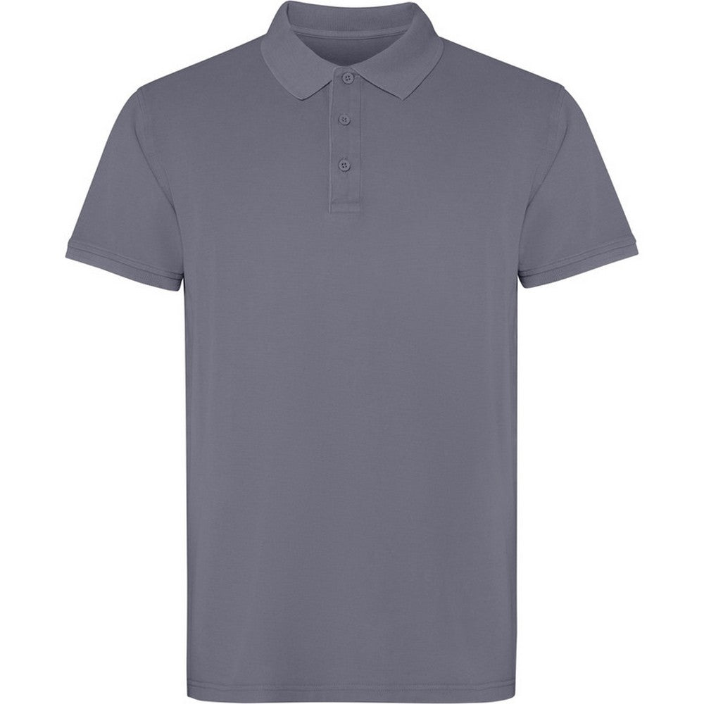 Dark Grey - Front - Roly Unisex Adult Cobain Short-Sleeved Polo Shirt