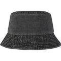 Solid Black - Front - Elevate Essentials Mitica Washed Sun Hat
