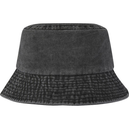Solid Black - Front - Elevate Essentials Mitica Washed Sun Hat