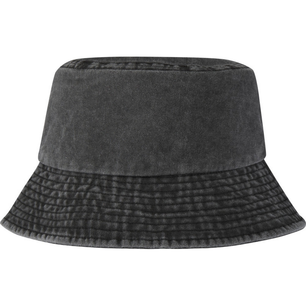 Solid Black - Back - Elevate Essentials Mitica Washed Sun Hat