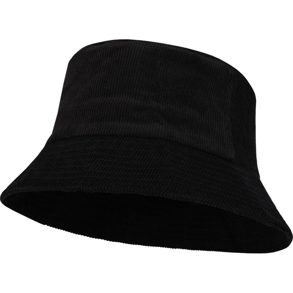 Solid Black - Front - Elevate NXT Unisex Adult Howson Corduroy Recycled Sun Hat