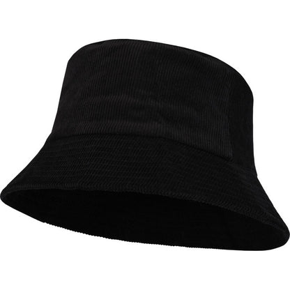 Solid Black - Front - Elevate NXT Unisex Adult Howson Corduroy Recycled Sun Hat