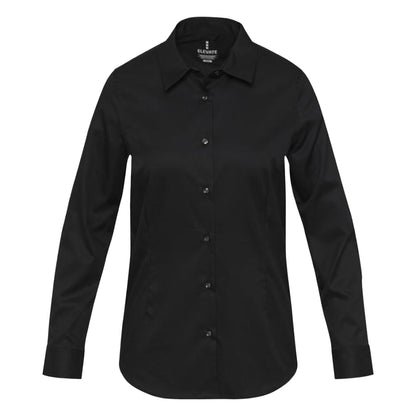 Solid Black - Front - Elevate NXT Womens-Ladies Citrine Shirt