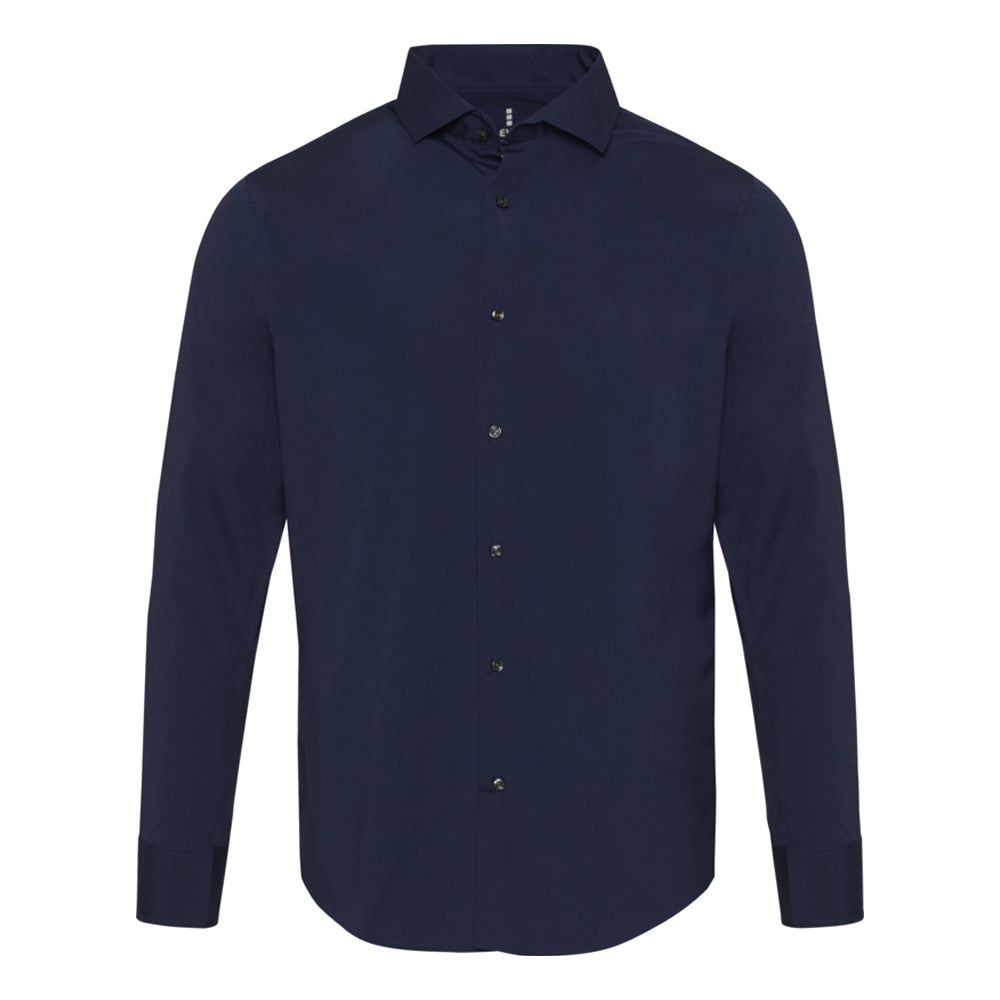 Navy Blue - Front - Elevate NXT Mens Poplin Shirt