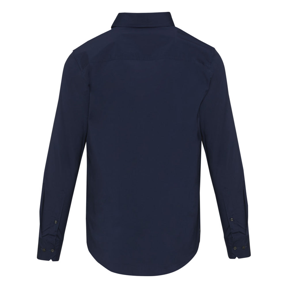Navy Blue - Back - Elevate NXT Mens Poplin Shirt
