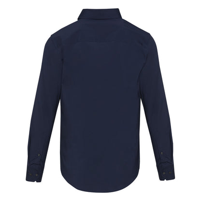 Navy Blue - Back - Elevate NXT Mens Poplin Shirt