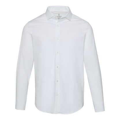 White - Front - Elevate NXT Mens Poplin Shirt