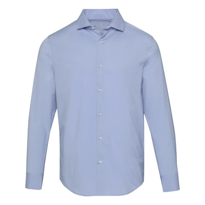 Light Blue - Front - Elevate NXT Mens Poplin Shirt
