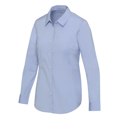 Light Blue-Light Blue - Side - Elevate NXT Womens-Ladies Poplin Shirt