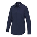 Navy Blue - Side - Elevate NXT Womens-Ladies Poplin Shirt